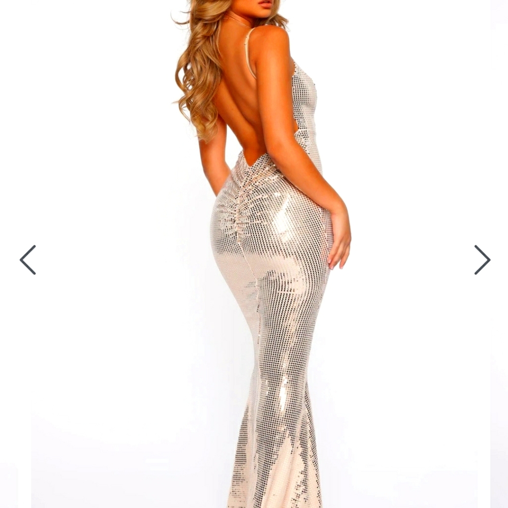 New Medium Gold Sequin Maxi